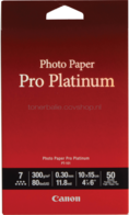 Canon PT-101 Fotopapier Pro Platinum Hoogglans | 10x15 | 300 gr/m² 50 stuks