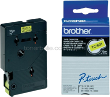 Brother TC-601 zwart op geel breedte 12 mm