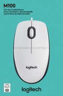 Logitech Muis M100 USB wit