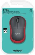 Logitech Muis M185 Wireless rood