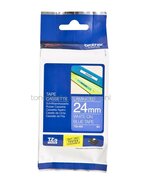 Brother TZE-555 wit op blauw breedte 24 mm