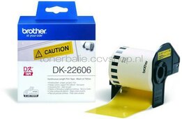 Brother DK-22606  op geel breedte 62 mm