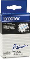 Brother TC-203 blauw op wit breedte 12 mm