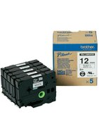 Brother HGE-231V5 zwart op wit breedte 12 mm