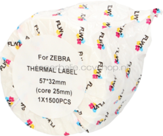 FLWR Zebra etikettering 57 mm x 32 mm  wit