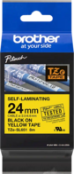 Brother TZe-SL651 zwart op geel breedte 24 mm