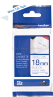Brother TZe-FA4B blauw op wit breedte 18 mm