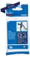 Brother TZE-RN34 goud op blauw breedte 12 mm