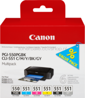 Canon CLI-551 6-pack zwart en kleur